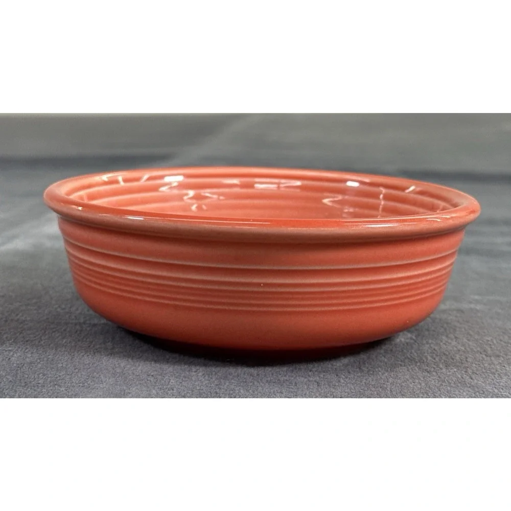 Vintage Fiesta Fiestaware 5 1/2 Berry Bowl Coral Cantaloupe Color Bnfts Charity